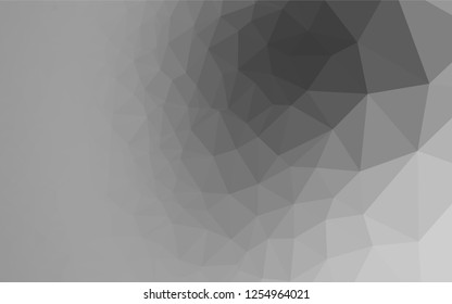 Light Silver, Gray vector polygonal template. Creative geometric illustration in Origami style with gradient. The polygonal design can be used for your web site.