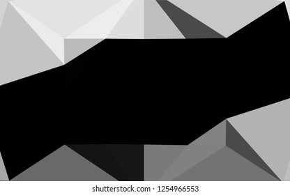 Light Silver, Gray vector polygonal template. An elegant bright illustration with gradient. Brand new style for your business design.