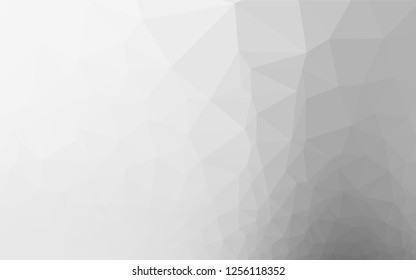 Light Silver, Gray vector polygonal template. Geometric illustration in Origami style with gradient.  Brand new design for your business.