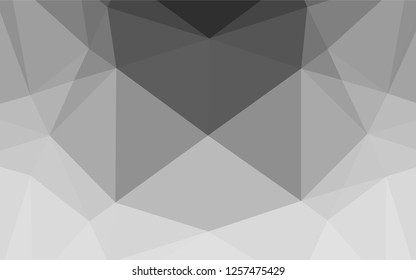 Light Silver, Gray vector polygonal pattern. Creative illustration in halftone style with gradient. The completely new template can be used for your brand book.