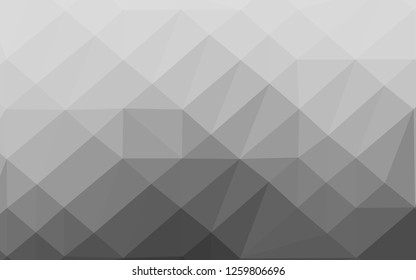 Light Silver, Gray vector polygonal template. Colorful abstract illustration with gradient. Completely new template for your business design.
