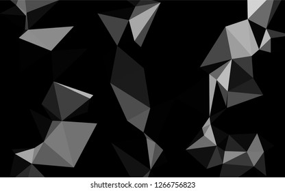 Light Silver, Gray vector polygonal pattern. Geometric illustration in Origami style with gradient.  Brand new style for your business design.