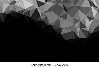 Light Silver, Gray vector polygonal background. Creative illustration in halftone style with gradient. Completely new template for your business design.