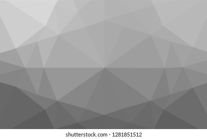Light Silver, Gray vector polygonal background. Shining illustration, which consist of triangles. The elegant pattern can be used as part of a brand book.
