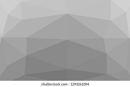 Light Silver, Gray vector polygonal pattern. Shining illustration, which consist of triangles. Completely new design for your business.