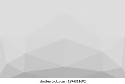 Light Silver, Gray vector polygonal template. An elegant bright illustration with gradient. Template for your brand book.