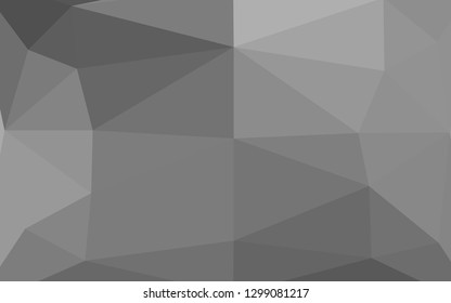 Light Silver, Gray vector polygonal template. Shining illustration, which consist of triangles. Brand new style for your business design.