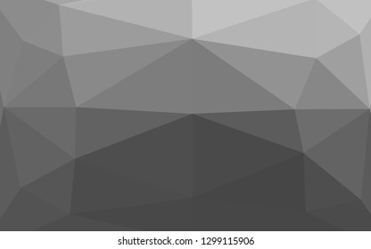 Light Silver, Gray vector polygonal template. Colorful illustration in Origami style with gradient.  Completely new design for your business.