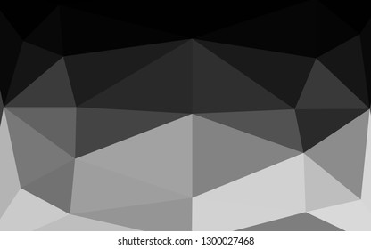 Light Silver, Gray vector polygonal template. Colorful abstract illustration with gradient. Polygonal design for your web site.