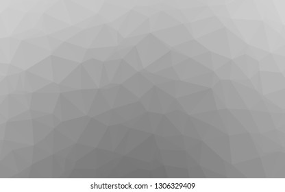 Light Silver, Gray vector polygonal template. Creative illustration in halftone style with gradient. Template for a cell phone background.