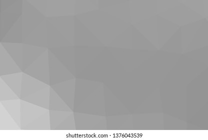 Light Silver, Gray vector polygonal template. Creative illustration in halftone style with gradient. New texture for your design.