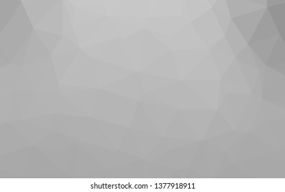 Light Silver, Gray vector polygonal template. Glitter abstract illustration with an elegant design. Template for your brand book.