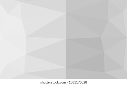 Light Silver, Gray vector polygonal template. A vague abstract illustration with gradient. Textured pattern for background.