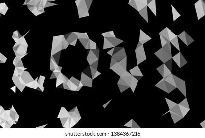 Light Silver, Gray vector polygonal pattern. Triangular geometric sample with gradient.  Elegant pattern for a brand book.