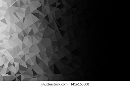 Light Silver, Gray vector polygonal background. A completely new color illustration in a vague style. The best triangular design for your business.