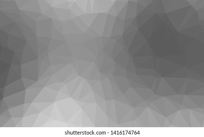 Light Silver, Gray vector polygonal background. Glitter abstract illustration with an elegant design. New texture for your design.