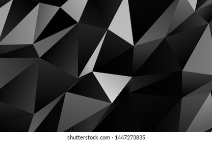 Light Silver, Gray vector polygonal template. Geometric illustration in Origami style with gradient. Textured pattern for background.