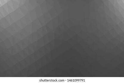 Light Silver, Gray vector polygonal pattern. Modern geometrical abstract illustration with gradient. Elegant pattern for a brand book.