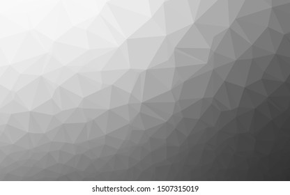 Light Silver, Gray vector polygonal background. A sample with polygonal shapes. Template for a cell phone background.