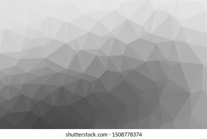Light Silver, Gray vector polygonal background. Colorful illustration in abstract style with gradient. Template for your brand book.