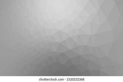 Light Silver, Gray vector polygonal background. A sample with polygonal shapes. Template for a cell phone background.