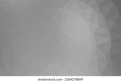 Light Silver, Gray vector polygonal background. Shining colored illustration in a Brand new style. Triangular pattern for your business design.