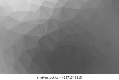 Light Silver, Gray vector polygonal template. Geometric illustration in Origami style with gradient. Completely new template for your business design.