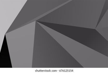 Light Silver, Gray vector polygonal pattern. A completely new color illustration in a vague style. Triangular pattern for your business design.