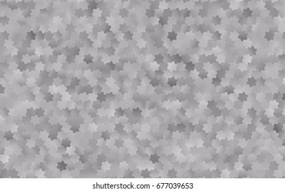 Light Silver, Gray vector polygonal illustration, which consist of hexagons. Hexagonal pattern for your business design. Geometric background in Origami style with gradient. 