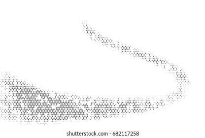 Light Silver, Gray vector polygonal illustration, which consist of hexagons. Hexagonal pattern for your business design. Geometric background in Origami style with gradient. 