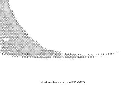 Light Silver, Gray vector polygonal illustration, which consist of hexagons. Hexagonal design for your business. Creative geometric background in Origami style with gradient