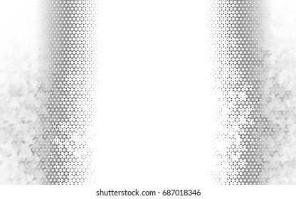 Light Silver, Gray vector polygonal illustration, which consist of hexagons. Hexagonal design for your business. Creative geometric background in Origami style with gradient