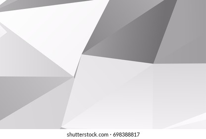 Light Silver, Gray vector polygonal pattern. A sample with polygonal shapes. A new texture for your design.