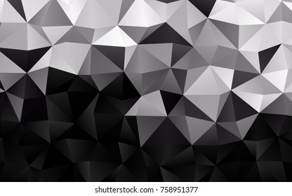 Light Silver, Gray vector polygonal background. Brand-new colored illustration in blurry style with gradient. A completely new design for your business.