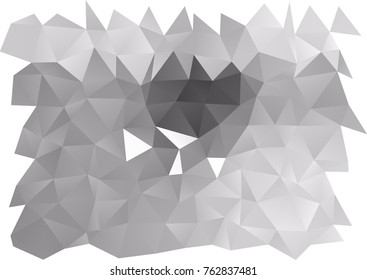 Light Silver, Gray vector polygonal pattern. Creative geometric illustration in Origami style with gradient. Brand-new style for your business design.
