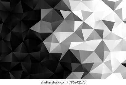 Light Silver, Gray vector polygonal pattern. Triangular geometric sample with gradient.  A new texture for your design.