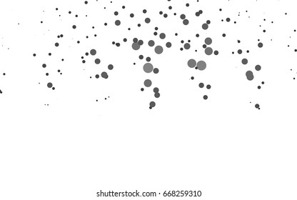 Light Silver, Gray vector red banner with set of circles, dots. Donuts Background. Creative Design Template. Technological halftone illustration.