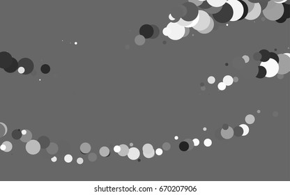Light Silver, Gray vector red pattern of geometric circles, shapes. Colorful mosaic banner. Geometric background with colored disks.