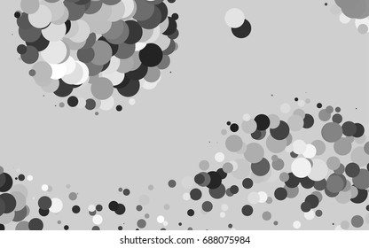Light Silver, Gray vector red banner with set of circles, dots. Donuts Background. Creative Design Template. Technological halftone illustration.