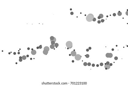 Light Silver, Gray vector red pattern of geometric circles, shapes. Colorful mosaic banner. Geometric background with colored disks.