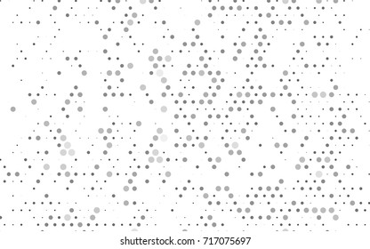 Light Silver, Gray vector red banner with set of circles, dots. Donuts Background. Creative Design Template. Technological halftone illustration.