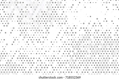 Light Silver, Gray vector red banner with set of circles, dots. Donuts Background. Creative Design Template. Technological halftone illustration.
