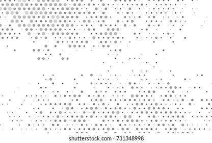 Light Silver, Gray vector red banner with set of circles, dots. Donuts Background. Creative Design Template. Technological halftone illustration.