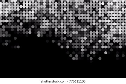 Light Silver, Gray vector red banner with set of circles, dots. Donuts Background. Creative Design Template. Technological halftone illustration.