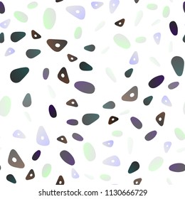 Light Silver, Gray vector seamless background with triangles, circles. Modern abstract illustration with colorful dots, lines. Pattern for commercials.