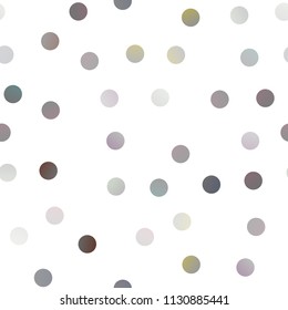 Light Silver, Gray vector seamless layout with circle shapes. Blurred decorative design in abstract style with bubbles. The pattern can be used for ads, leaflets of liquid.
