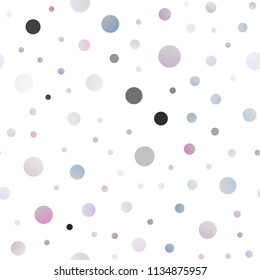 Light Silver, Gray vector seamless background with dots. Modern abstract illustration with colorful water drops. New design for ad, poster, banner of your website.