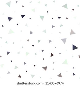 Light Silver, Gray vector seamless background with triangles. Triangles on abstract background with colorful gradient. Pattern can be used for websites.