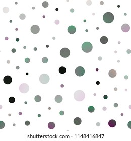 Light Silver, Gray vector seamless layout with circle shapes. Abstract illustration with colored bubbles in nature style. New design for ad, poster, banner of your website.