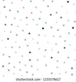 Light Silver, Gray vector seamless background with dots. Illustration with set of shining colorful abstract circles. Completely new template for your brand book.